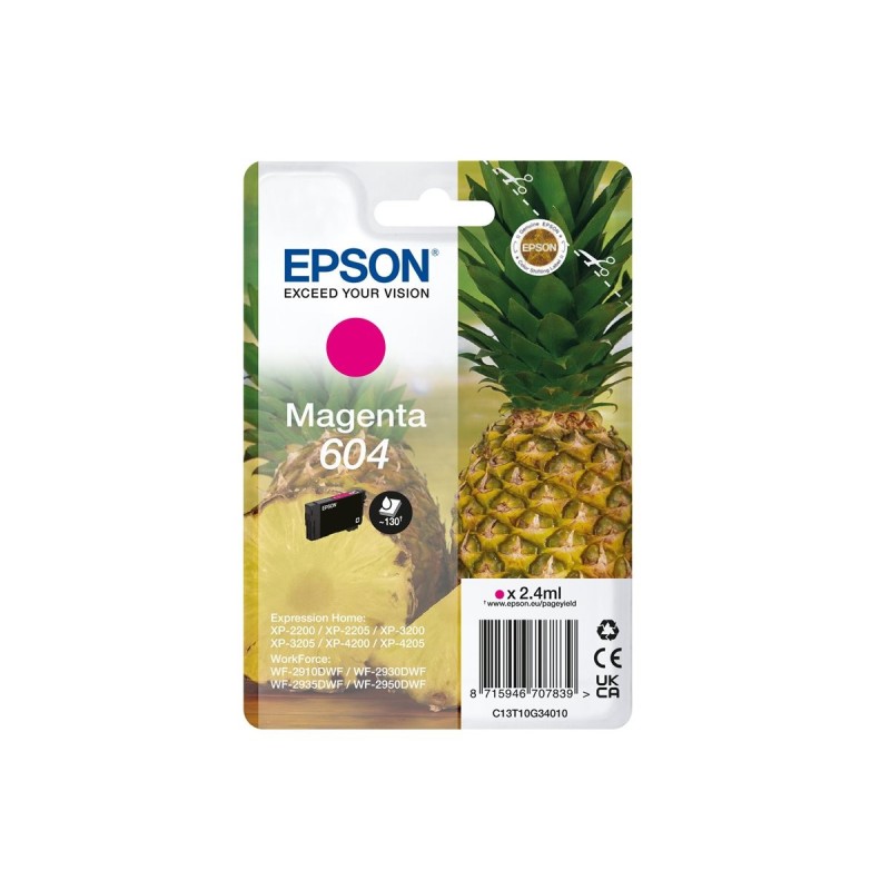 Epson Ananas - 604 Magenta – Cartouches d’Encre | Original Epson Epson Ananas - 604 Magenta – Cartouches d’Encre | Original Epson